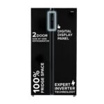 Haier 602L 3Star 2 Door Side by Side Frost Free Refrigerator|100% Convertible|Expert Inverter Technology|Digital Display Panel|Triple Twist Ice Maker|Deo Fresh Technology (HRS-682KS, Black Steel)