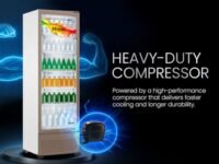 Haier HVC 505 GT5, 5 Star, Touch LED Visi Cooler Glass Door, Adjustable Shelves, Single Door Commercial Refrigerator (500 L, Grey)