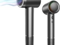 Hair Dryer 150000 RPM High-Speed Brushless Motor Negative Ionic Blow Dryer for Fast Drying, Low Noise Thermo-Control Hair Dryer with Diffuser and Nozzle, Perfect for Gifts, Grey