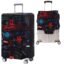 Handcuffs Luggage Cover Trolley Travel Covers, Washable Dust Proof Anti-Scratch Suitcase Protector (Black-1, XL (31"-32"))