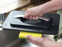 Household Essentials Trash Krusher Manual Trash Compactor, 40 L, Stainless Steel