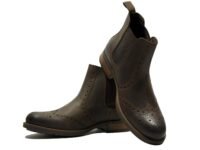 Hx London LEATHER BROGUE CHELSEA BOOT FOR MEN