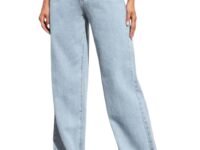 KOTTY Women’s High Waist Denim Jeans | Straight, Relaxed & Wide Leg Fit | Light Blue, Dark Blue & Black | Casual Regular Length Fashion Wear