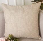 Khooti Jute Light Linen Jute Cushion Cover | 28x28 Inch | Throw Pillow Cover for Couches, Chairs, Sofas, Beds, Coffee Tables, Living Rooms, Bedrooms, Modern Boho Design