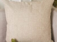 Khooti Jute Light Linen Jute Cushion Cover | 28x28 Inch | Throw Pillow Cover for Couches, Chairs, Sofas, Beds, Coffee Tables, Living Rooms, Bedrooms, Modern Boho Design