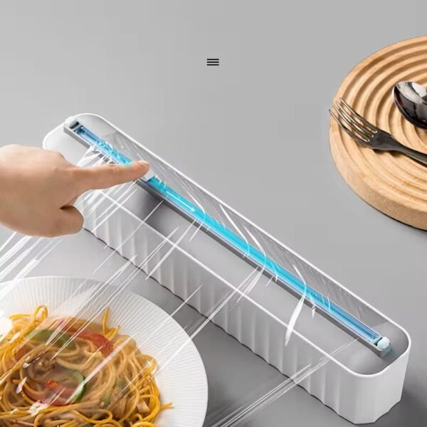 Kitchen Food Wrap Aluminium Foil Tissue Holder Cutter Dispenser Paper Cutter Plastic (Multi : Pack of 1)