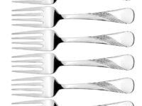 Kuber Industries SP25 Stainless Steel Fork Set, 16 cm, Set of 6, Silver
