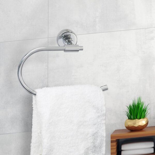 LIPKA Napkin Ring from Lunar Series| Premium Stainless Steel Towel Ring for Washbasins| Hand Towel Hanger with Glossy Finish