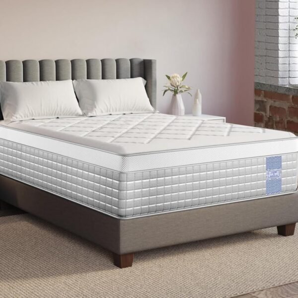 LOOM & NEEDLES 75x36x8 Inches Single Size Mattress | Hybrid Latex Pocket Spring Mattress | Zero Gravity Partner Disturbance | 5 Zoned Euro Top 7 Layer Medium Firm Memory Gel Foam Eurotop Mattresses