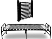 LUSTER Folding Beds Single for Sleeping, Portable Single Folding Space Saving Heavy Duty Foldable/Khat Cot for Sleeping Bed Sturdy Metal Frame Space Saving Desig 3X6 Feet, Black