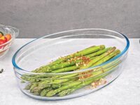 La Opala Cook Serve Store 100% Borosilicate Glass Bakeware & Serveware | Oval Baking Dish, 700 ml | For Baking & Serving | Microwave & Oven Proof | Dishwasher & Freezer Proof | Durable | Transparent