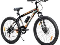 Leader Beast 29T Multispeed (21 Speed) Mountain Bike with Front Suspension & Dual Disc Brake - Black/Orange. Ideal for 15 + Years (Frame: 20 Inches) Adult