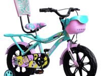 Leader Buddy Kids Cycle 14T with Training Wheels (SEMI-Assembled) for Boys and Girls Ideal for Age Group 2-5 Years | Frame: 8 Inches (14T, Sea Green_Light Pink)