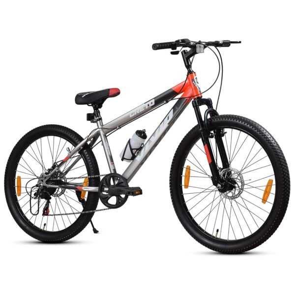 Leader Vivid Creto 26T Multispeed 7 Speed Cycle for Men with Front Suspension & Dual Disc Brakes | Gear Bicycle for Boys & Girls | Ideal for 10+ Years (Frame: 18 Inches) Mountain Bike