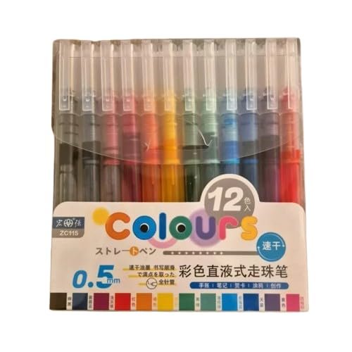 Levin 0.5mm Liquid Ink Rollerball Pens Multi Color Pen 0.5 mm Fine Point Smooth Writing Pens Cute Nurse Pen Back to School Supplies (12pc)