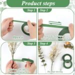 Levin 12mmx18Meter Floral Tape, Flower Tape, Green Floral Tape for Floral Crafts Supply, Bouquet Stem Wrapping, Wedding Bouquet (2, dark green)