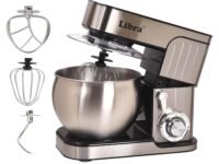 Libra Stand Mixer | 1300W Stainless Steel Shell Stand Mixer for Baking for Home, Baking Mixer | 6L SS Bowl | Planetary Rotation | Metal Gears | 4 Safety Features | Atta Maker