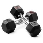 Lifelong Rubber Coated Hexa Dumbbell Set of 2 (3Kg x 2) for Home Gym – Weights for Men & Women – Exercise Equipment (Black)