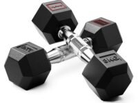 Lifelong Rubber Coated Hexa Dumbbell Set of 2 (3Kg x 2) for Home Gym – Weights for Men & Women – Exercise Equipment (Black)