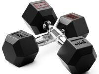 Lifelong Rubber Coated Hexa Dumbbell Set of 2 (4Kg x 2) for Home Gym – Weights for Men & Women – Exercise Equipment (Black)