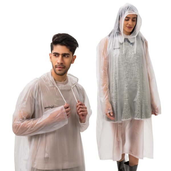 Lifelong Waterproof Unisex Rain Coat Hooded Full Sleeves Outdoor Men, Women, Boys & Girls Rainwear Poncho Raincoat for Camping, Hiking & Travelling (1Pc)