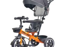 Luusa® Hyper PRO Canopy Plug N Play Tricycle/Baby Tricycle with Parental Control for Age Group 2+ Years Boys/Girls/Carrying Capacity Upto 30-KGS Proudly Made in India (Orange)