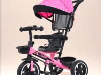 Luusa® TFT Hyper 500 PRO Canopy Plug N Play Tricycle/Baby Tricycle with Parental Control for Age Group 2+ Years Boys/Girls/Carrying Capacity Upto 30-KGS Proudly Made in India (Pink)
