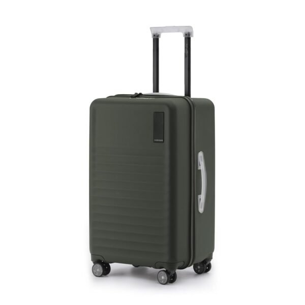 MOKOBARA The Aisle Trunk Luggage | 65 Cms Polycarbonate Shell, YKK Zippers, TSA-Approved Lock & Silent Ninja Wheels Travel Suitcase (Check-in Medium, Homegrown)