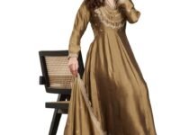 MOKOSH Women's Silk Embroidered Anarkali Set (444)