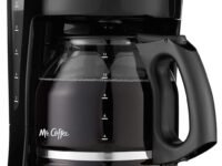 Mr. Coffee Black Coffee Maker, 12 Cups, with Auto Pause and Glass Carafe, Perfect for Home and Office Use
