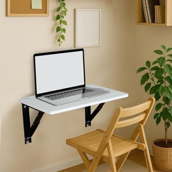Multipurpose Wall Mounted Shelf Folding Study Table,Office Tables,Laptop Tables,Study Table(White Marble) DIY(Do-It-Yourself)