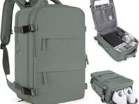 NHSK Enterprise Travel Backpack with USB Charging Port & Shoe Compartment | Waterproof Carry On Backpack for Men, Women | Lightweight Daypack with Multiple Pockets for College, Business, Travel (1)