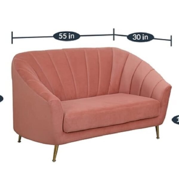 Nature Wood Decor Loveseat Sofa Couch Small Love Seats Furniture Loveseat for Small Spaces| Best Builtin Quality (Blush Pink)