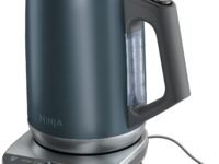 Ninja KT200BL Precision Temperature Electric Kettle, 1500 watts, BPA Free, Stainless, 7-Cup Capacity, Hold Temp Setting, Blue Stainless