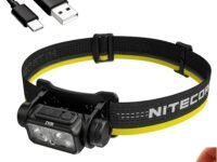 Nitecore NU43 Rechargeable Headlamp, 1400 lumens USB-C Bright Lightweight for Camping, Running, or Working, with Spotlight, Floodlight, Red Light, Including NitecoreS Sticker