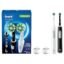 Oral-B Pro 1000 CrossAction Electric Toothbrush, Black and White, 2 Count