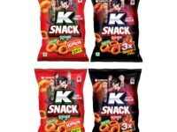 Orion K Snacks Korean Chips Kimchi & 3x Spicy Rings Combo 70gx4