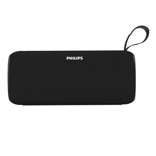PHILIPS Audio TAS2400BK Portable Bluetooth Speaker with Stereo Sound, 32W RMS, 2400mAh Rechargeable Battery, BT v5.3 Connectivity, IPX4 Waterproof, Supports TF/USB/BT Modes with Hanging Strap (Black)