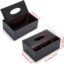 PU Leather Tissue Box Cover - Tissue Box Holder with Stationery Remote Control Box - Elegant and Stylish Home Napkin Holder Desktop Tissue Paper Holder Desk Storage Organizer (Multi Color)