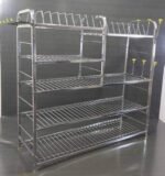 Palomino Wall Mount Kitchen Utensils Dish Rack | Stainless Steel Utensil Stand with Plate & Cutlery Holder (31 X 30 Inches) | Kitchen Shelves Organizer | Hanging