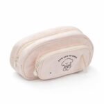 Pencil Case Pouch for Girls & Boys Aesthetic Multi-Compartment Zipper Pouch with Drawstring Pocket, Cute Kawaii Pencil Case, Stylish Stationery Bag for School, College & Office Use (So Cute Beige)