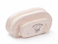 Pencil Case Pouch for Girls & Boys Aesthetic Multi-Compartment Zipper Pouch with Drawstring Pocket, Cute Kawaii Pencil Case, Stylish Stationery Bag for School, College & Office Use (So Cute Beige)