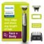 Philips Norelco for Face + Body, Electric Beard Trimmer, Shaver and Groomer, 5in1 Adjustable Comb, 1x Body Kit, Model QP2834/70, Black/Lime Green