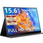 Portable Monitor, 15.6" 1920 * 1080P IPS Laptop Screen, 60Hz Lightweight and Slim Travel Monitor with Full-Featured USB C HDMI Port, Gaming Display for PC Switch Xbox PS3/4/5