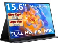 Portable Monitor, 15.6" 1920 * 1080P IPS Laptop Screen, 60Hz Lightweight and Slim Travel Monitor with Full-Featured USB C HDMI Port, Gaming Display for PC Switch Xbox PS3/4/5