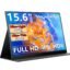 Portable Monitor, 15.6" 1920 * 1080P IPS Laptop Screen, 60Hz Lightweight and Slim Travel Monitor with Full-Featured USB C HDMI Port, Gaming Display for PC Switch Xbox PS3/4/5