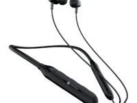 Portronics Harmonics Z7 Bluetooth Wireless in Ear Earphones with Upto 40 Hours Playback, 10mm Dynamic Driver, Gaming Mode, High Bass, IPX4 Water and Sweat Resistant, Type C Fast Charging(Black)