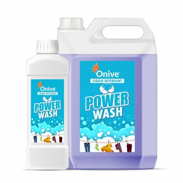 PowerWash Liquid Detergent 5 Litre + 1 Litre for Top Load Front Load, Tough Stain Removal in Laundry, Detergent Liquid for Washing Machine - Offer Combo Pack