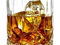 PrimeWorld Opera Crystal Whiskey Glasses Set of 6 pcs- 300 ml Bar Drinking Glass Set- Bourbon, Whisky, Scotch, Cocktails, Cognac, Liquor Vodka,- Old Fashioned Cocktail Tumblers