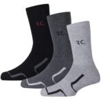 RC. ROYAL CLASS Men's Soft Warm Calf Length Cotton Thick Towel-Cushion Thermal Winter Wear Multicolored Socks(Pack of 3 Pairs)(Free Size)